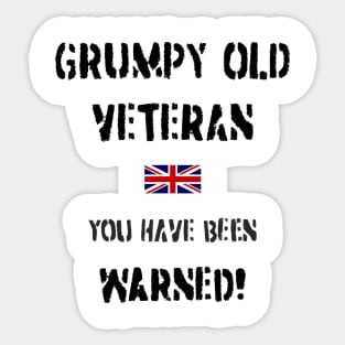 Grumpy Old Veteran (GB) Sticker